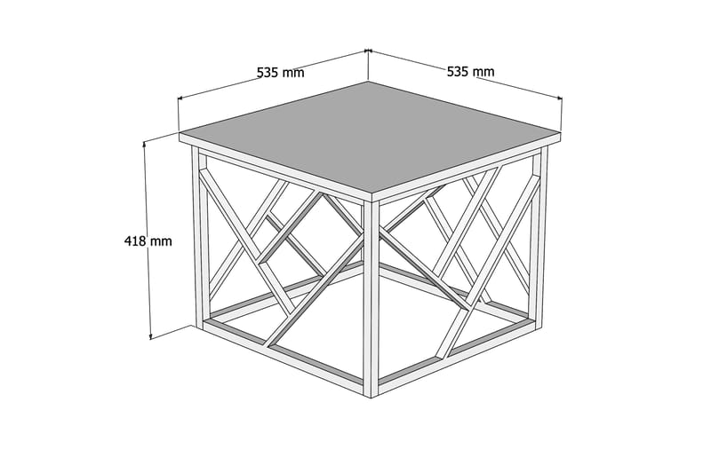 Gersby Soffbord 54 cm - Vit/Svart - Soffbord