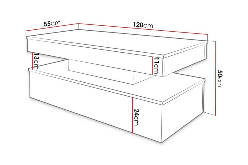 Glenndale Soffbord 55 cm - Svart - Soffbord