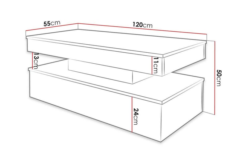 Glenndale Soffbord 55 cm - Vit - Soffbord