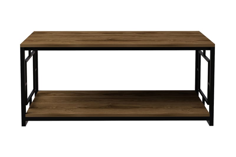Hejde Soffbord 120 cm - Brun/Svart - Soffbord - Klaffbord & Hopfällbart bord - Spegelbord - Soffbord med förvaring - Soffbord med hjul - Höj och sänkbart soffbord