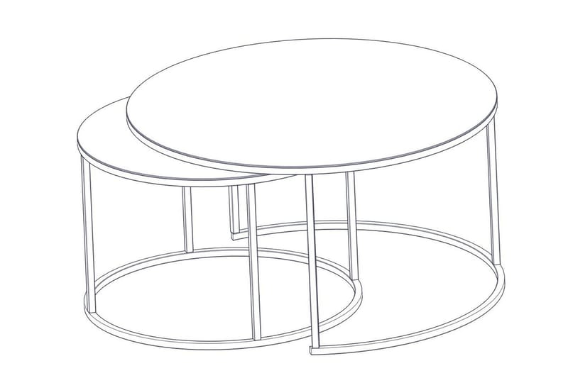 Kashiwa Soffbord 80 cm - Svart - Soffbord