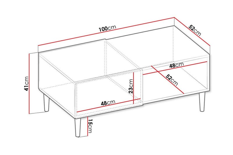 Kintore Soffbord 52 cm - Svart - Soffbord