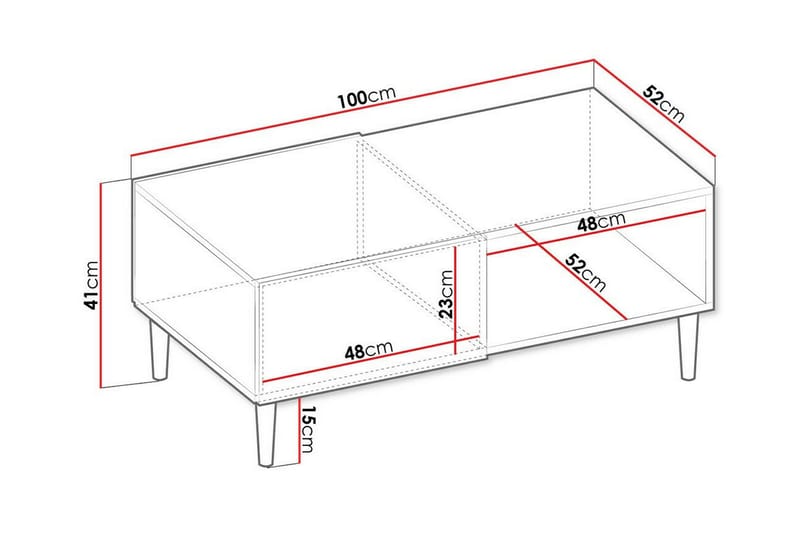 Kintore Soffbord 52 cm - Vit - Soffbord