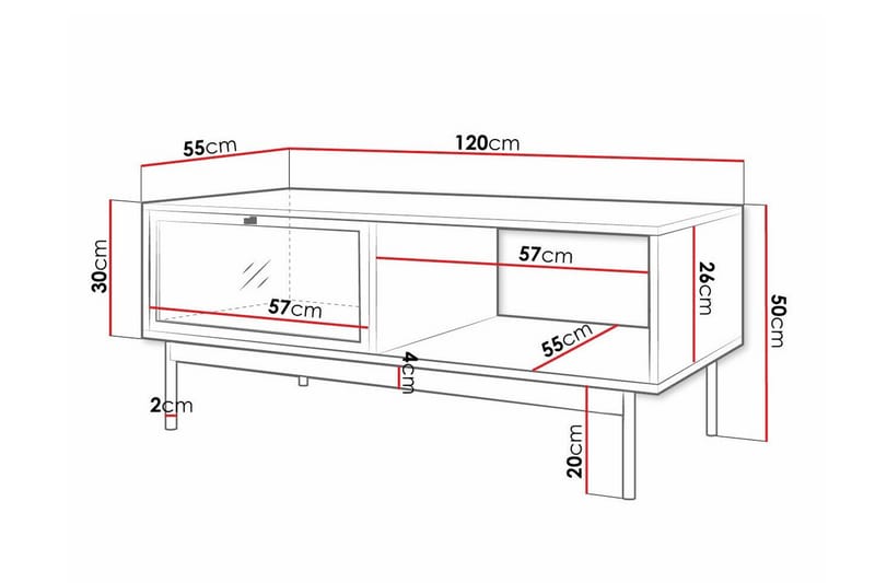 Kintore Soffbord 55 cm - Svart - Möbler - Bord & matgrupper - Soffbord