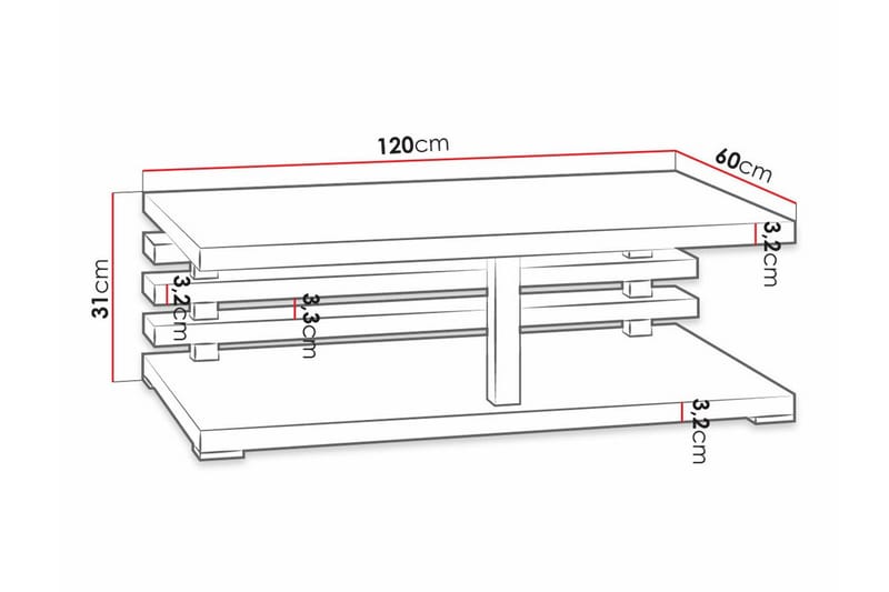 Kintore Soffbord 60 cm - Brun - Soffbord