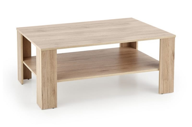 Kwadro Soffbord 110 cm med Förvaring Hylla - Ek - Soffbord - Klaffbord & Hopfällbart bord - Spegelbord - Soffbord med förvaring - Soffbord med hjul - Höj och sänkbart soffbord
