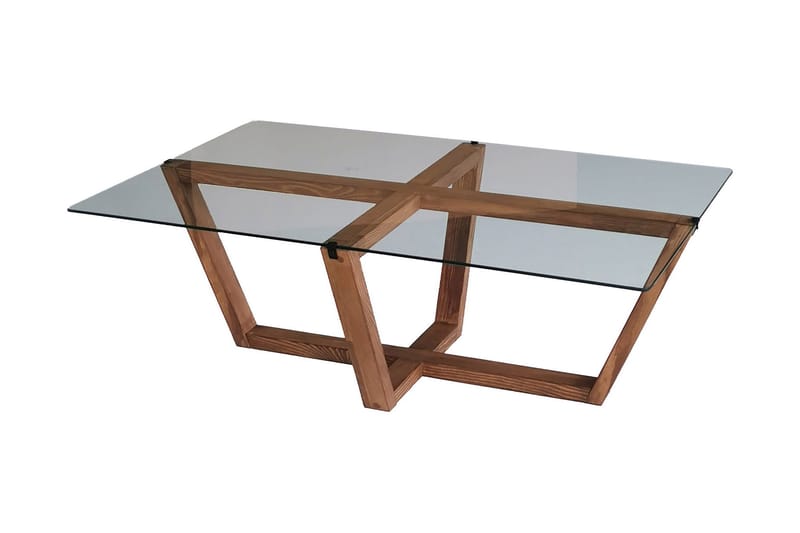 Liepene Soffbord 105x35x105 cm - Brun - Soffbord - Klaffbord & Hopfällbart bord - Soffbord med förvaring - Soffbord med hjul - Höj och sänkbart soffbord