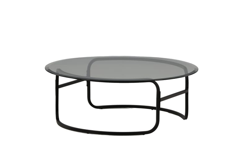 Lomari Soffbord 110 cm Runt - Svart - Soffbord - Klaffbord & Hopfällbart bord - Spegelbord - Soffbord med förvaring - Soffbord med hjul - Höj och sänkbart soffbord