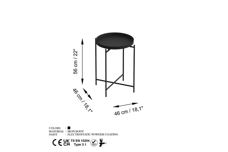 Mamta Soffbord 46 cm - Svart - Soffbord