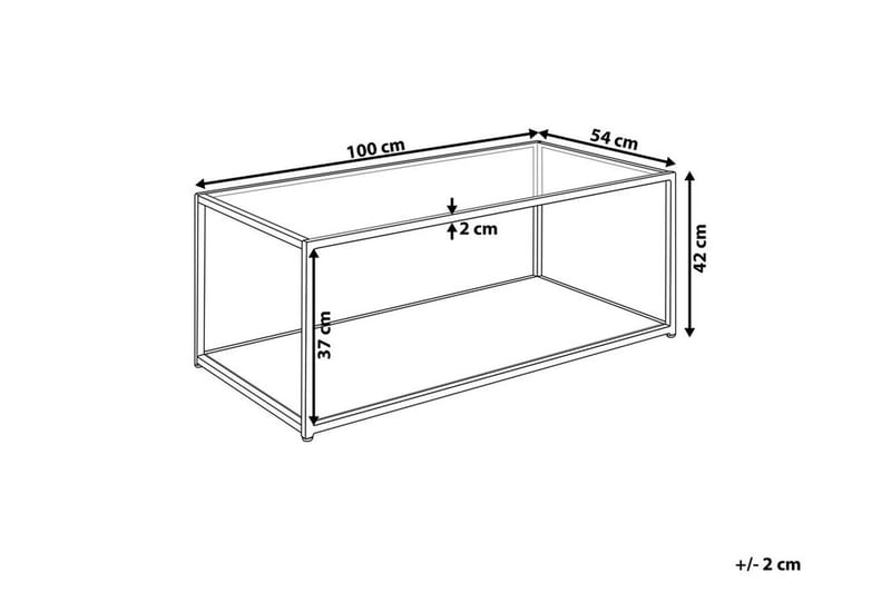 Medora Soffbord 100 cm med Förvaring Hylla - Svart - Möbler - Bord & matgrupper - Soffbord