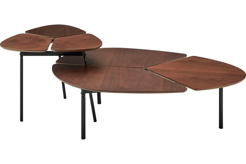 Otteskruv Satsbord 120 cm - Mörkbrun/Svart - Soffbord - Klaffbord & Hopfällbart bord - Spegelbord - Satsbord