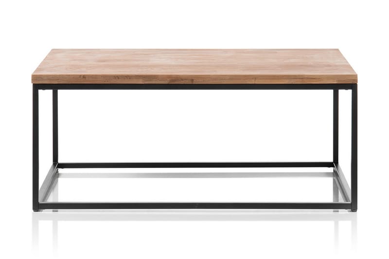 Sakura Soffbord 110 cm - Ek/Svart - Soffbord - Klaffbord & Hopfällbart bord - Spegelbord - Soffbord med förvaring - Soffbord med hjul - Höj och sänkbart soffbord