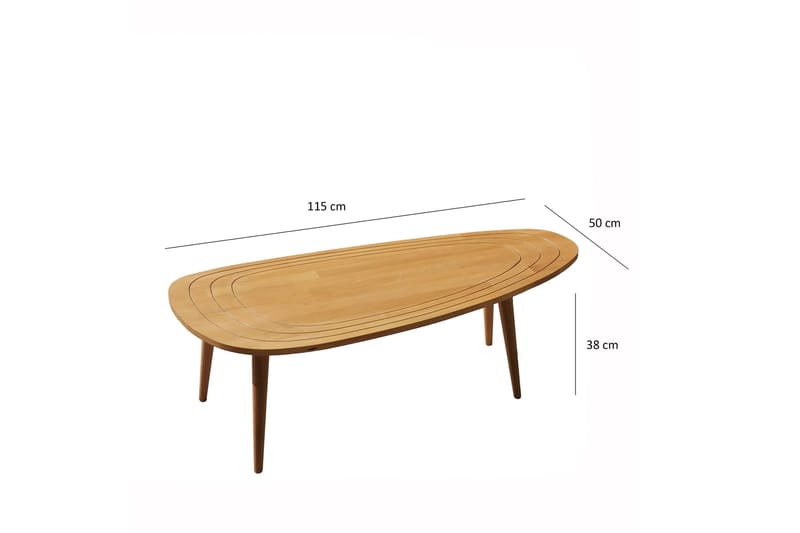 Saldus Soffbord 115 cm - Teak - Soffbord