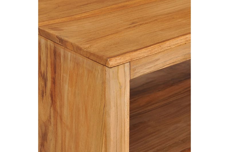 Soffbord 110x60x40 cm massiv teak - Brun - Soffbord - Soffbord med hjul