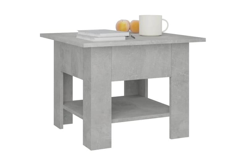 Soffbord betonggrå 55x55x42 cm spånskiva - Grå - Soffbord