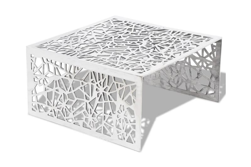 Soffbord geometrisk design aluminium silver - Silver - Möbler - Bord & matgrupper - Soffbord