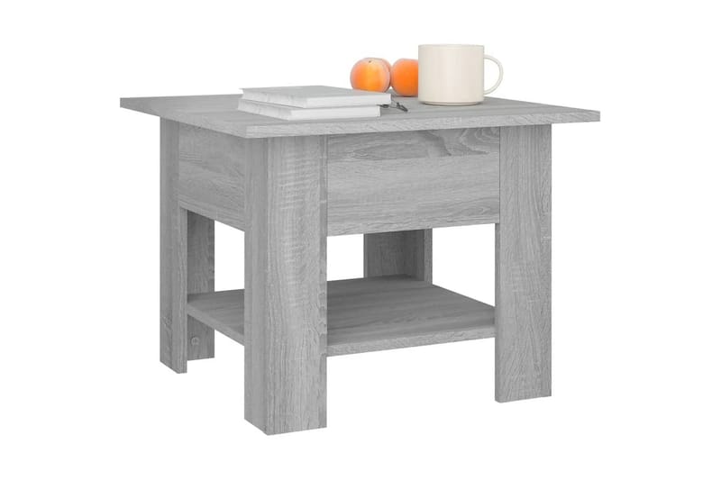 Soffbord grå sonoma 55x55x42 cm spånskiva - Grå - Soffbord