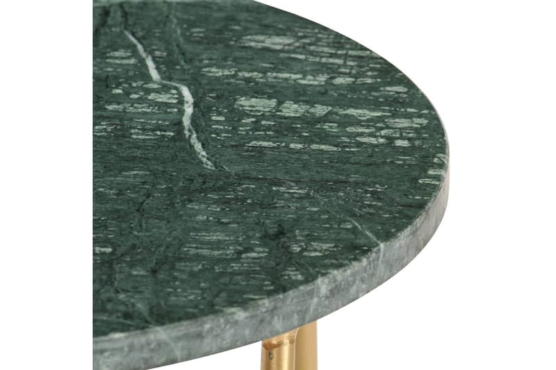 Soffbord grön 40x40x40 cm äkta sten med marmorstruktur - Grön - Soffbord