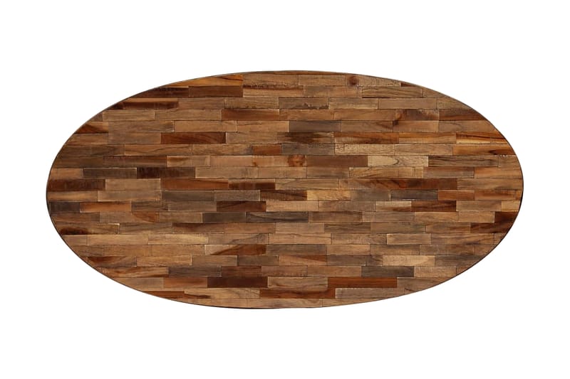 Soffbord massiv återvunnen teak oval 120x60x30 cm - Brun - Möbler - Bord & matgrupper - Soffbord