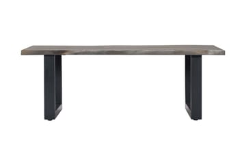 Soffbord med levande kanter grå 115x60x40 cm massivt akaciat
