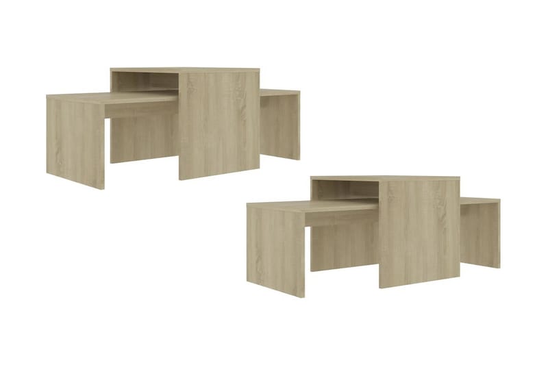 Soffbord sonoma-ek 100x48x40 cm spånskiva - Brun - Soffbord - Satsbord