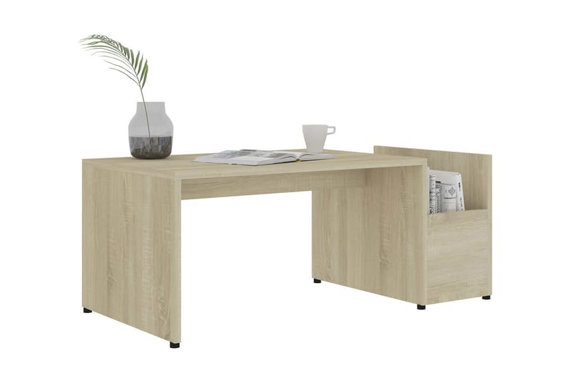 Soffbord sonoma-ek 90x45x35 cm spånskiva - Brun - Soffbord