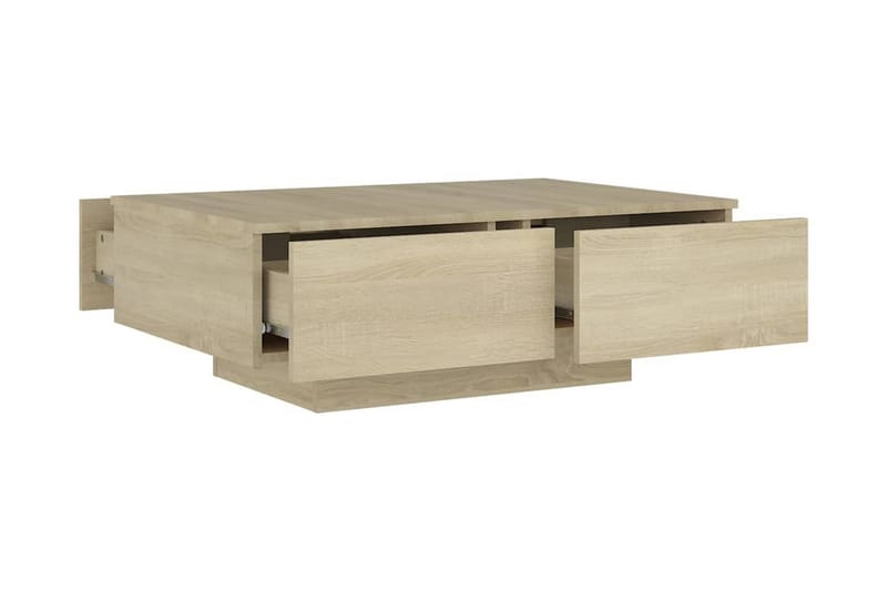 Soffbord sonoma-ek 90x60x31 cm spånskiva - Brun - Soffbord