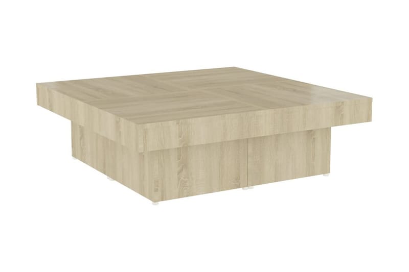 Soffbord sonoma-ek 90x90x28 cm spånskiva - Brun - Möbler - Bord & matgrupper - Soffbord