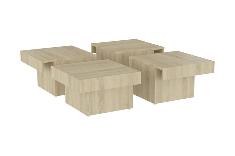 Soffbord sonoma-ek 90x90x28 cm spånskiva - Brun - Möbler - Bord & matgrupper - Soffbord