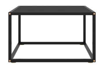 Soffbord svart med svart glas 60x60x35 cm