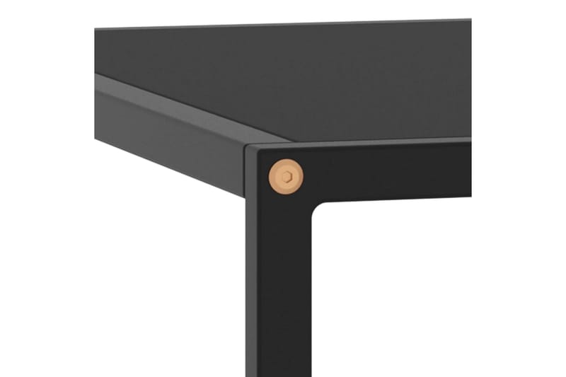 Soffbord svart med svart glas 60x60x35 cm - Svart - Soffbord