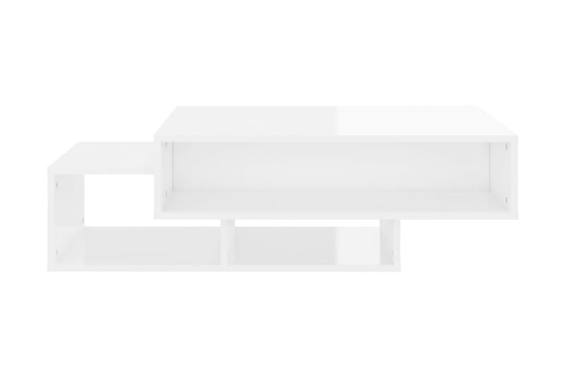 Soffbord vit högglans 105x55x32 cm spånskiva - Vit - Soffbord