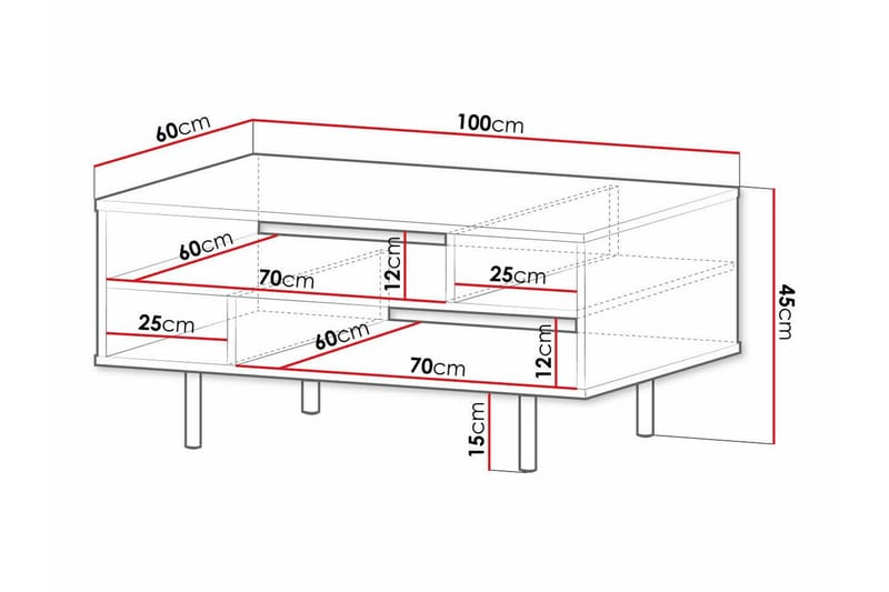 Staffin Soffbord 60 cm - Cashmere - Soffbord