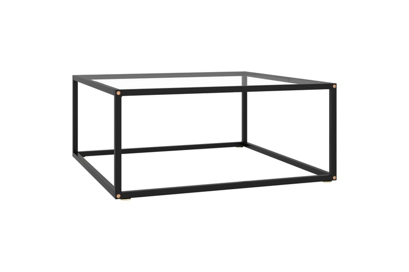 Soffbord svart med härdat glas 80x80x35 cm - Svart - Möbler - Bord & matgrupper - Soffbord