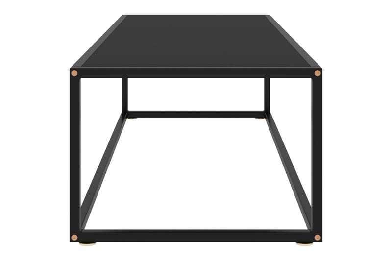 Soffbord svart med svart glas 120x50x35 cm - Svart - Soffbord