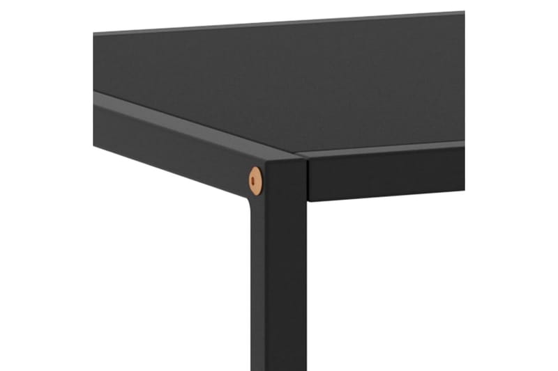Soffbord svart med svart glas 120x50x35 cm - Svart - Soffbord