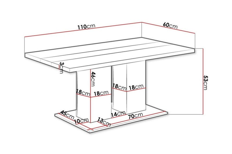 Tallow Soffbord 60 cm - Svart - Soffbord