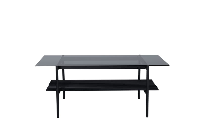 Von Staf Soffbord 120 cm - Glas/Svart - Soffbord - Klaffbord & Hopfällbart bord - Spegelbord - Soffbord med förvaring - Soffbord med hjul - Höj och sänkbart soffbord