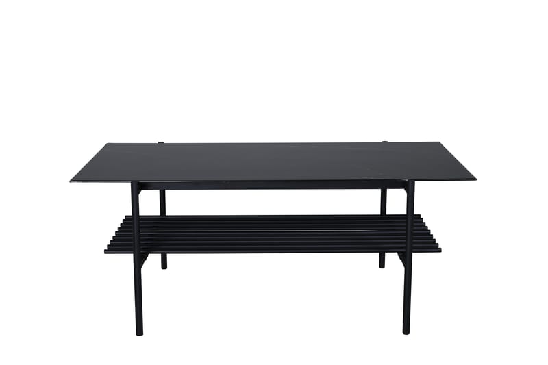 Von Staf Soffbord 120 cm - Marmor/Svart - Soffbord - Klaffbord & Hopfällbart bord - Soffbord med förvaring - Soffbord med hjul - Höj och sänkbart soffbord