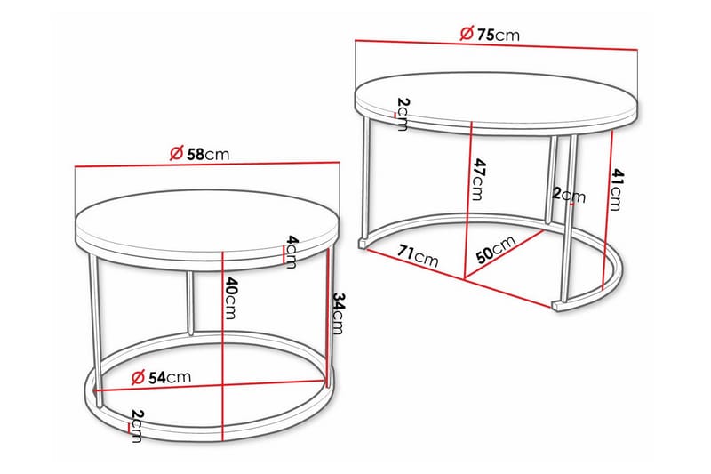 Wardner Soffbord - Vit - Soffbord