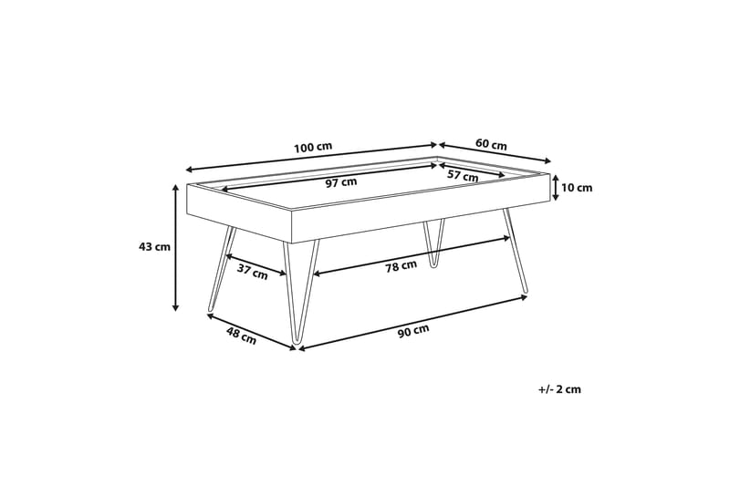 Welton Soffbord 100 cm - Valnötsbrun - Soffbord