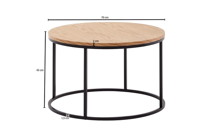 Wilhem Soffbord 70 cm Rund - Natur - Möbler - Bord & matgrupper - Soffbord