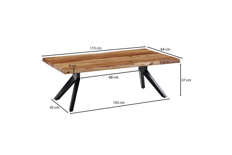 Willowdale Soffbord 115 cm - Brun/Svart - Möbler - Bord & matgrupper - Soffbord