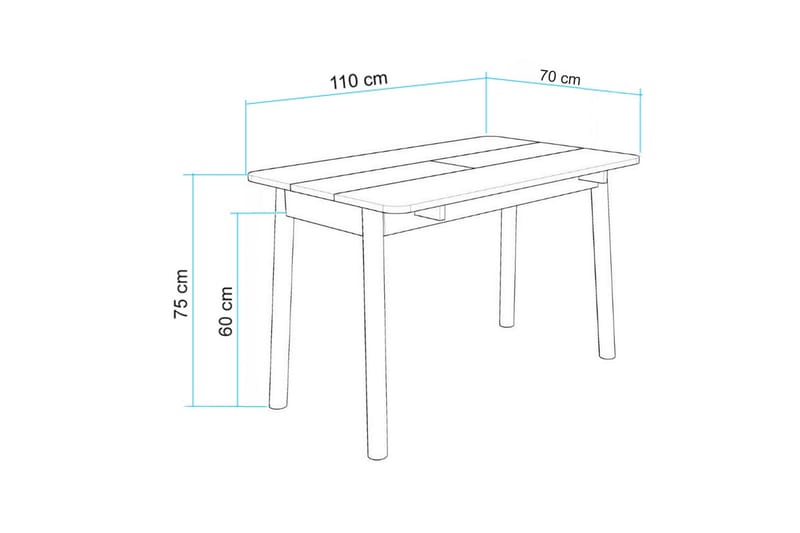 Valsot Matbord 110 cm - Ek - Möbler - Bord & matgrupper - Matbord & köksbord