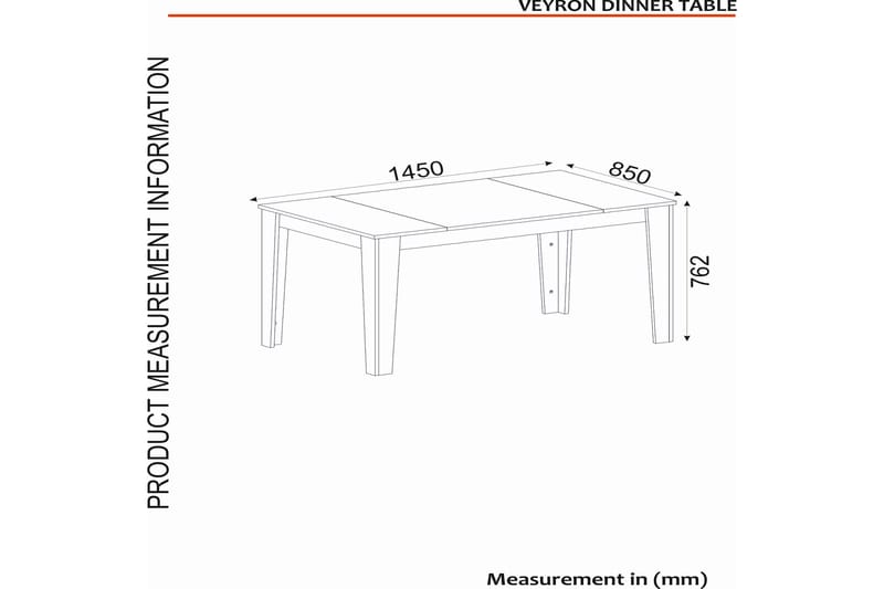 Veyron Matbord 145 cm Rektangulär - Beige/Sandsten - Möbler - Bord & matgrupper - Matbord & köksbord