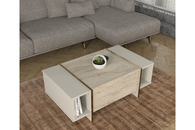 Veyron Soffbord 104 cm - Beige/Sandsten - Möbler - Bord & matgrupper - Soffbord