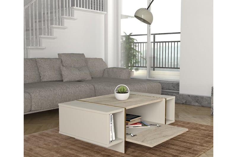 Veyron Soffbord 104 cm - Beige/Sandsten - Möbler - Bord & matgrupper - Soffbord