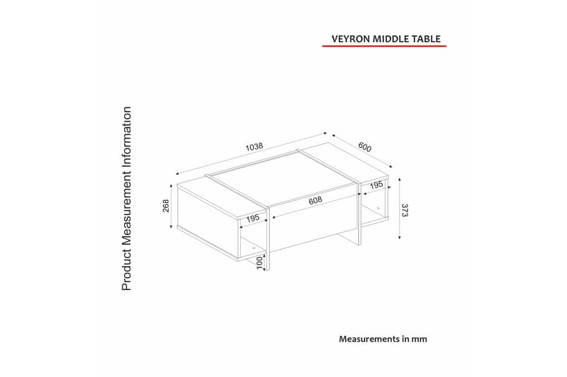 Veyron Soffbord 104 cm - Beige/Sandsten - Möbler - Bord & matgrupper - Soffbord