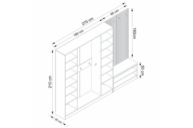 Hew Hallmöbelset - Antracit - Möbler - Hallmöbler - Möbelset för hall & entre