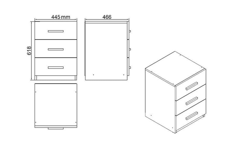 Belloch Möbelset Kontor - Teak/Antracit - Möbelset för kontor